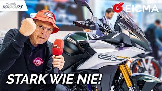 Suzuki GSXS 1000 GX sowie weitere Sporttourer und Tourer Neuheiten 2024 auf EICMA 2023 [upl. by Ellehcar]