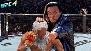 Old Bruce Lee vs Cary Hiroyuki Tagawa  Shang Tsung EA sports UFC 4 [upl. by Wymore]