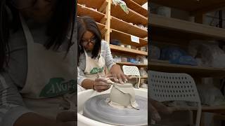 trimming my mug in week 4 of beginner pottery [upl. by Harry]