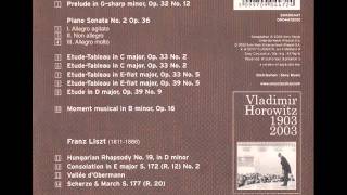 Horowitz Plays Rachmaninov amp Liszt [upl. by Tsyhtema]