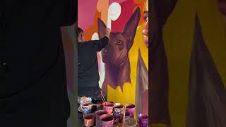 amazing artist hairlessdog vegan colors fyp musica fyp artpainting music mural love [upl. by Analos840]