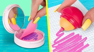 11 diy अजीब स्कूल के सामान जो आपको इस्तेमाल करने चाहिए  स्कूल के मजाक और लाइफ हैक्स [upl. by Imas]