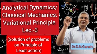 Variational Principle Lec 3Solution of Problems on Principle of Least action [upl. by Beaufert]