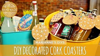 DIY Decorated Cork Coasters  HGTV Handmade [upl. by Mcgruter]