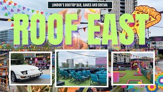 Roof East  Londons Rooftop Bar Games and Outdoor Cinema [upl. by Esylla]