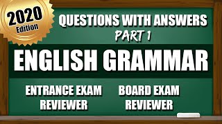 Entrance Exam Reviewer 2020  Common Questions with Answer in English Grammar  PART 1 [upl. by Iralav]