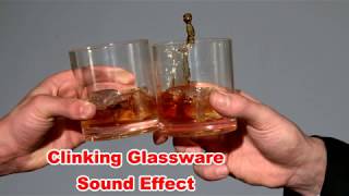 Clinking Glassware Noises Glass sounds  Film amp Sound Effects No Copyright [upl. by Goody435]