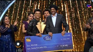 Indian Idol Season 13 Winner Rishi Singh  Winning Moment of Indian Idol 2023 Grand Finale [upl. by Halden]