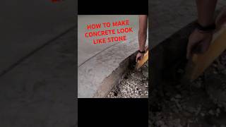 How to make Concrete look like stone concrete shorts [upl. by Ahrens670]