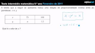 Proporcionalidade Inversa  Matemática 9º Ano [upl. by Annaig178]