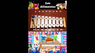 LOS ALIMENTOS QUE RICO SON  CANCIONES EN XILÓFONO  SONGS ON XYLOPHONE Tutorial💀🕸 [upl. by Bronny]