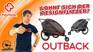 HAMAX Outback  Der stylische Kinderanhänger aus Norwegen  Fahrradanhänger 2Sitzer Funktionen etc [upl. by Shuping982]