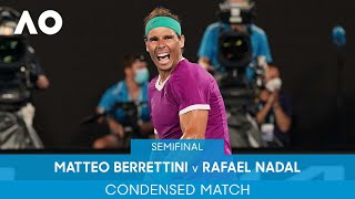 Matteo Berrettini v Rafael Nadal Condensed Match SF  Australian Open 2022 [upl. by Nylaret]