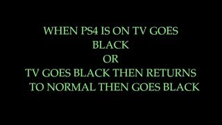 PS4 black tv screen fix [upl. by Mable]