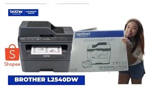 Brand New Brother DCP L2540dw UNBOXING and REVIEW TAGALOGmonochromelaser printer ftom shopee [upl. by Enelra]