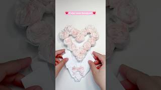 DIY Cute rose bouquet idea ♥️ shorts diycrafts diyideas viralvideo craft flowers [upl. by Schott883]