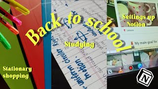 STUDY VLOG  back to school shopping haul studying for exam setting up my notion [upl. by Dnanidref]