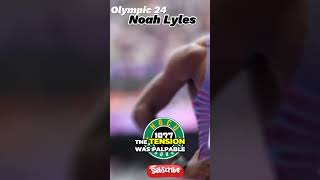 Noah Lyles Wins The Most Electrifying 100m Olympic Race of 2024 Lyles vs Thompson [upl. by Cherianne]