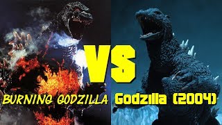 Burning Godzilla 1995 VS Godzilla 2004  Who Wins You Decide [upl. by Solenne]