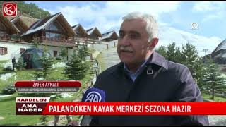 Kardelen TV  PALANDÖKEN KAYAK MERKEZİ SEZONA HAZIR [upl. by Ruhtracm]