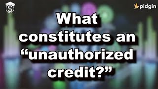 What is an “unauthorized credit” ACH [upl. by Anaidni]