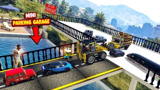 Franklin amp shinchan Build Mini Parking Garage For Rc Cars in GTA 5 in Telugu [upl. by Ennaitsirk]