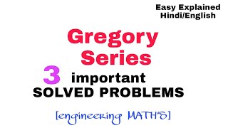 GREGORY SERIES SOLVED PROBLEMS 🔥 [upl. by Ahsirek169]