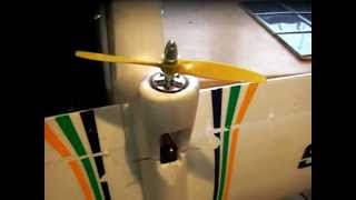 bixler 2 rc glider thrust test 2200kv 7x4 prop [upl. by Hgielyak]