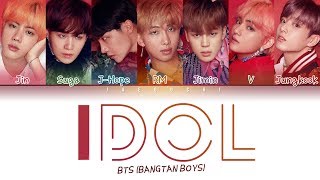 BTS 방탄소년단  IDOL Color Coded Lyrics EngRomHan가사 [upl. by Cello]