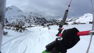 Snowkiting Obertauern Schneebericht 7 2 2016 [upl. by Anitra]