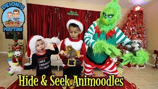 HIDE amp SEEK with ANIMOODLES  THE GRINCH  DEIONS PLAYTIME [upl. by Anayrb]