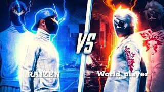 1v1 Raizen ff ☠️ vs World Player 🌎 Montage [upl. by Clayberg]