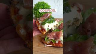 Pizza masa de coliflor 4 ingredientes pizza recetas recipes tips facil facilyrapido airfryer [upl. by Nomannic953]