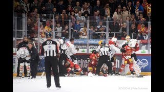 Massenschlägerei zwischen dem EHC Biel und Lugano [upl. by Irtimd]