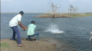 Amazing fishing video🎣 unbelievable catching rohu fishes in the river single hook fishermans🐟 [upl. by Coretta]