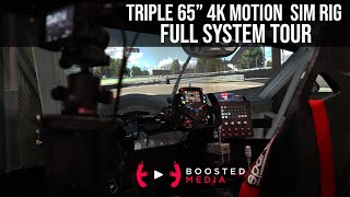 FULL RIG TOUR  How the Boosted Media Triple 65 Inch 4K Motion Sim Racing Rig Works [upl. by Ailecra]