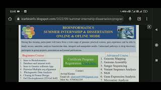 winter internship and dissertation program in bioinformatics [upl. by Wylma]