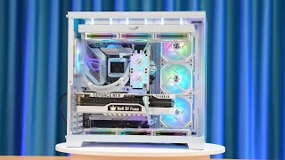 LIAN LI O11 Dynamic EVO Hall Of Fame Full White Pc Build [upl. by Atinrahs]