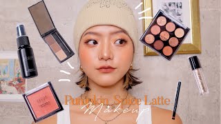 【ダイソーコスメ】UR Glamを使った秋のパンプキンスパイスラテメイク🎃🍂  Pumpkin Spice Latte Makeup with Japanese 1 store items [upl. by Maximilianus]