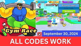 All Codes Work Gym Race ROBLOX September 30 2024 [upl. by Heyes]