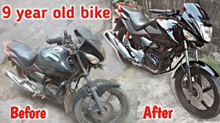 Hero Honda CBZ Xtreme 2011 Full Restoration  Repainting Detailing Ceramic Coating [upl. by Oiramel]