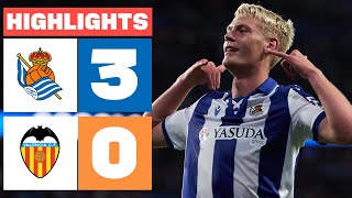 REAL SOCIEDAD 3  0 VALENCIA CF  RESUMEN LALIGA EA SPORTS [upl. by Hussein]