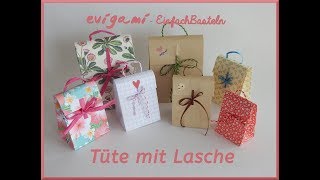 Geschenktüte mit Lasche Einfach mit meiner kostenlosen Schablone selber machen [upl. by Noterb]