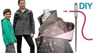 Jacke nähen für Anfänger – DIY Kinderjacke mit Kapuze quotANTONIAquot [upl. by Acined572]