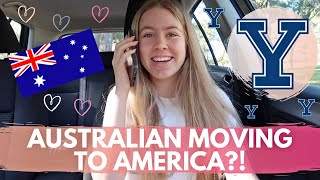 YALE ACCEPTANCE REACTION 2020  AUSTRALIAN MOVING TO AMERICA [upl. by Fabiolas]