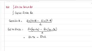 Find the integral of sin 3x cos 4x class12 integrals NCERT imp question [upl. by Kuhlman]