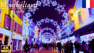 Christmas Market in Montbeliard France  4K [upl. by Kyd]