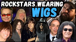 Musicians That Wear Wigs  Controversial Truth rockstars celebrities hairmetal wigs [upl. by Halsy577]