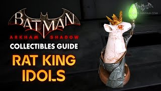 Batman Arkham Shadow  All Rat King Idols Locations [upl. by Ardnuaet]