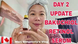 BILIS GLOW SKIN ✨️ DAY2  BAKUCHIOL RETINOL SERUM REVIEW MarjSimplicityvlog [upl. by Karen]